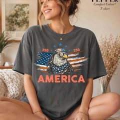 USA 250th American Eagle Shirt Vintage 4th Of July, LAT Apparel Boys 250th Shir