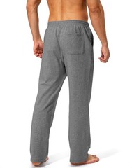 Men’s Cotton Yoga Sweatpants Athletic Lounge Open Bottom Jersey With Pockets