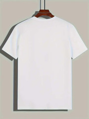 Round Neck Short Sleeve Men’s T-Shirt, Creative Printing Pattern