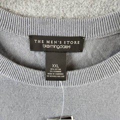The Men’s Store at Bloomingdale’s Cashmere Blend Sweater Tee XXL Blue Gray S/S