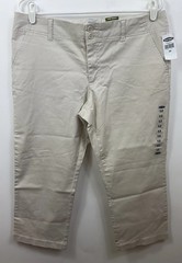 NWT Old Navy Women’s 12 Low Waist Stretch 97% Cotton Khaki Pants