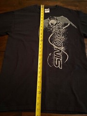 SIN CUSTOM GRAPHIC T-SHIRT ( MENS SIZE MEDIUM ) BLACK PREOWNED