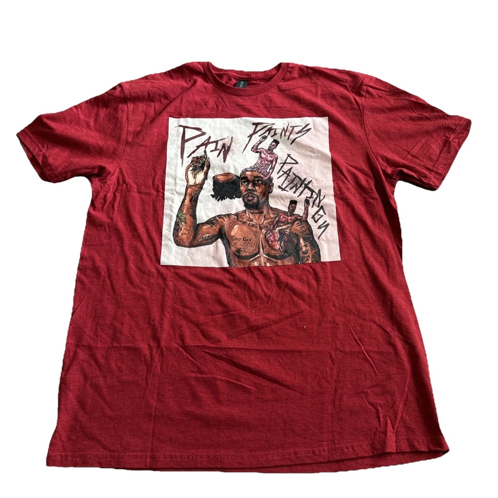 Gildan Soft Style Ringspun Red T-Shirt Kiwi Size Large Pain Paints Paintings