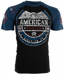 AMERICAN FIGHTER Sherman Eagle Black Athletic Mens Crewneck T-shirt M-3XL NWT