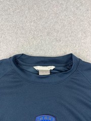 Vintage Nike Performance Shirt Mens M Navy Center Swoosh Crest Long Sleeve Y2K