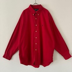 Ralph Lauren BLAKE XL Red Pony Embroidery Button Down Shirt For 14Y+ Japan