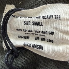 Buck Mason New Slub Curved Hem T Shirt Mens Small Black Short Sleeve USA