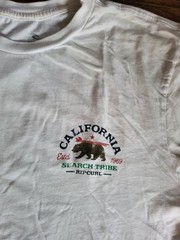 Men’s White Short Sleeve Graphic T-Shirt Ripcurl California Surf Large
