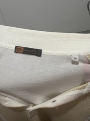 Giorio’s by Palmeach Men’s Polo Shirt Size 50 Italy Beige White 100% Cotton
