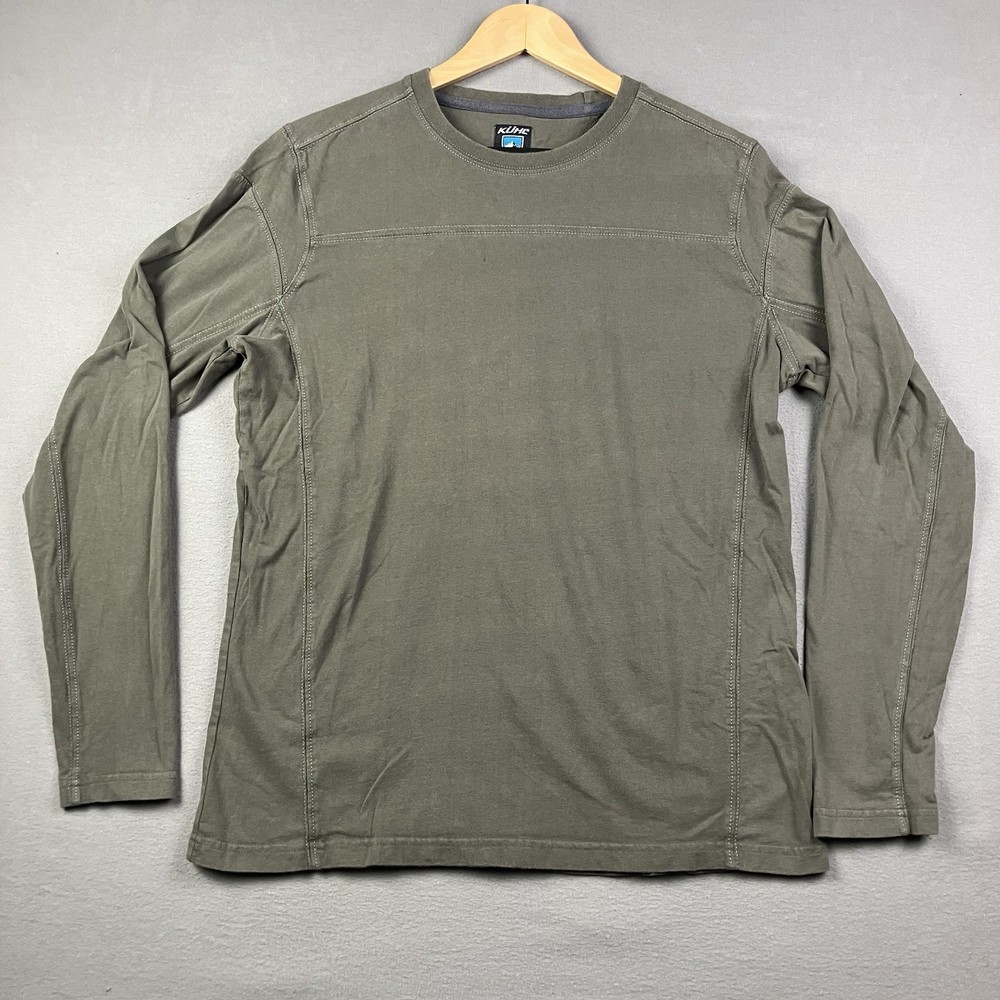 Kuhl Men’s Long Sleeve Shirt Size Small Organic Cotton Dark Green Hiking Outdoor