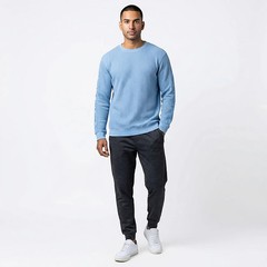 Costa Del Mar Mens Thermal Crew Shirt Waffle Knit Long Sleeve Fishing Casual