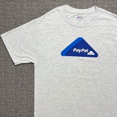 2012 PayPal Here T Shirt Mens Medium M Gray Beefy-T QR Code Corporate Tech Promo