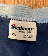 VTG Stedman Super 50 Mesh Shoulder V-Neck Shirt Farm Bureau Boone XXL USA 80’s
