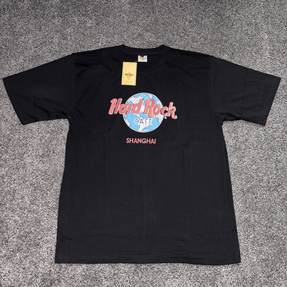 Vintage Hard Rock Cafe Shanghai Graphic Print T-Shirt XL Black New With Tag