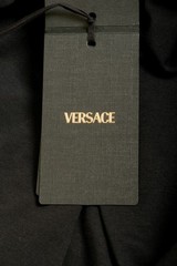 Versace Men’s Black Greeca Print Crewneck Short Sleeve T-Shirt US L IT 52