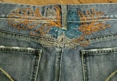 Unique Women’s Old Navy Embellished Boot Cut Jeans Size 10 