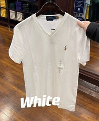 Polo Ralph Lauren Mens V neck short sleeve T shirt- Custom Slim Fit