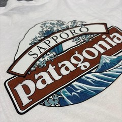 Patagonia Sapporo Hokusai Wave Vintage T-Shirt Made in USA Size M White