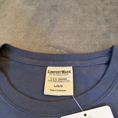 ComfortWash Hanes Elk River Colorado Long Sleeve Graphic T-Shirt Blue Mens Large