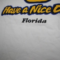 Anvil Have A Nice Day Florida Lightweight T-Shirt Adult Size XL Fun Finger X It