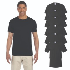 Hanes Essential-T Black Casual T-Shirt for Men Comfortable Crewneck Tee S-5XL