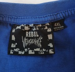 Rebel Vengeance Shirt 4XL Mens Blue All Over Print *Fits 3XL