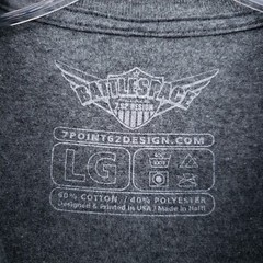 7.62 Design T-Shirt Mens L Large Gray US Army American Flag Graphic Short Sleeve