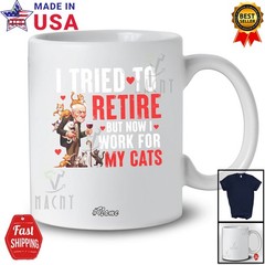 Custom Name Tried To Retire Work For My Cats; Father’s Day Grandpa Family Shirt