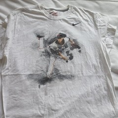 Nike Standard Fit SF Giants Baseball Pitcher Graphic T-Shirt White 2XL