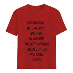 Personalized Text Photo Logo Custom T-Shirt Heat Transfer Print Unisex Gift Tee