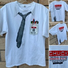 Chuck The Final Season Fall 2011 T Shirt Graphic Tee TV Television Show Size L