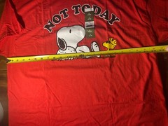 Peanuts Snoopy & Woodstock “Not Today” T-Shirt Men’s Or Unisex Size XL Red Gift
