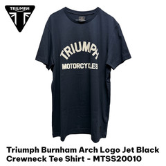 Triumph Men’s Burnham Arch Jet Black Logo Tee Shirt Size Medium