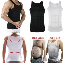 Men Slimming Body Shaper Belly Chest Moob Tummy Compression Vest Shirt Tank Top
