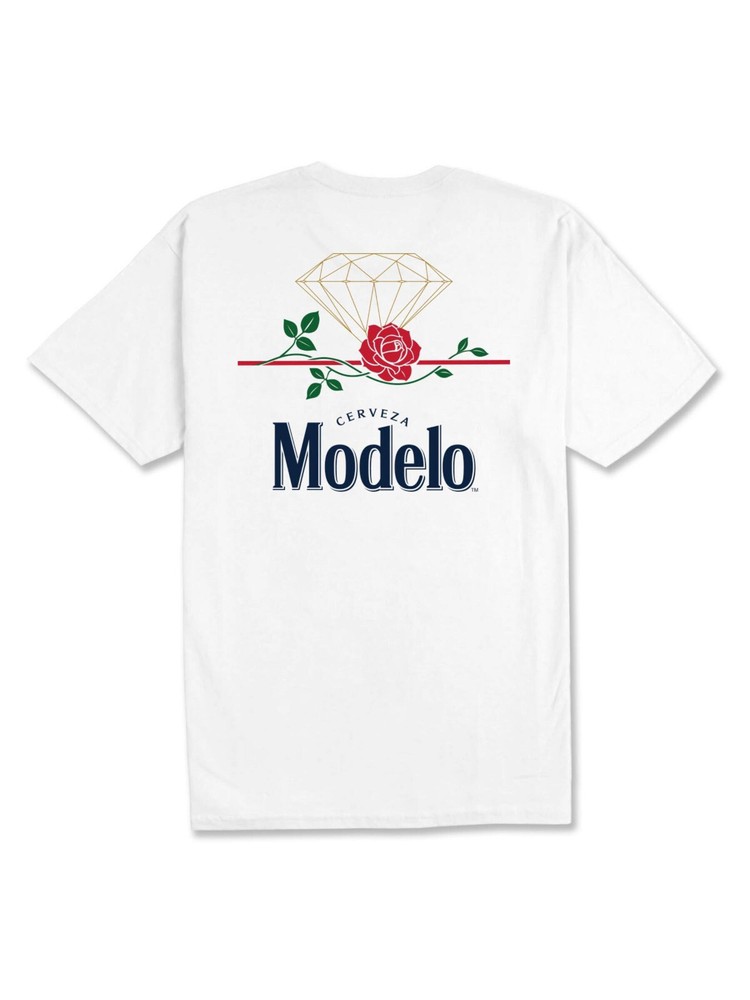 White Diamond Supply x Modelo Rose Tee