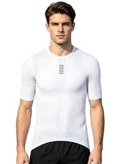 Mens Vest Exercise Undershirt Brace T-Shirts Cycling Tops Summer Tank Workout