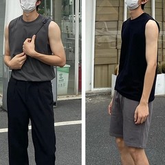 Fashion Vacation Daily Men’s Vest Summer Tank Solid Tops Casual Slight Stretch