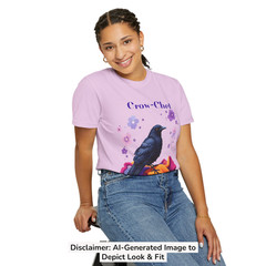 Crow-Chet T-Shirt Comfort Colors Unisex Dark CottageCore Crochet Humor Whimsical