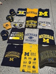 Lot Of 12 Nike University of Michigan Wolverines Shirts Made in USA + 4ball Cap