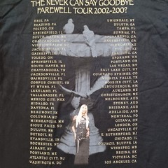 Vintage Cher T Shirt Mens XXL Black Never Say Goodbye Farewell Tour Y2K