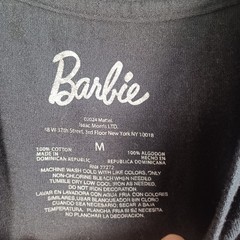 Barbie Mens Black T-Shirt Size Medium Logo Graphic Tee Short Sleeve Crew Neck