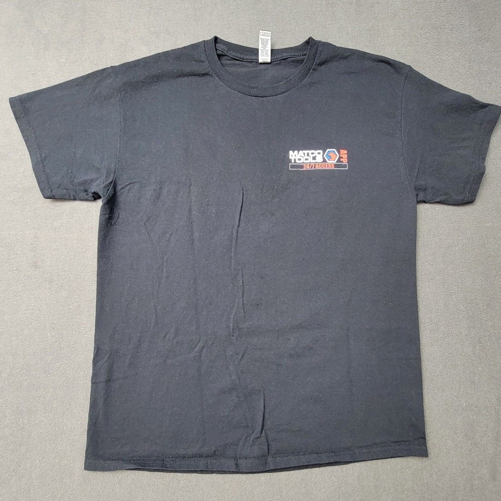 NEW Matco Tools T-Shirt Men-Large Black QR Code Graphic Short Sleeve Cotton Tee