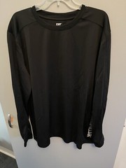 Caterpillar Coolmax Men’s NWT Long Sleeve Black Tee UPF 50 Breathable Size XL