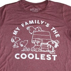 Mighty Fine My Family is The Coolest Peanuts Snoopy Men’s Small T-Shirt – NWT