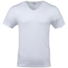 Gildan Men’s V-Neck T-Shirts, Multipack, Style G1103, Large, White (6-pack)
