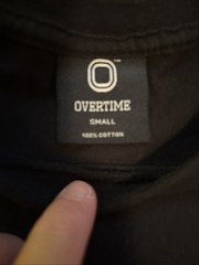 Overtime Black Cold Hearts Men’s Small T-Shirt Short Sleeve
