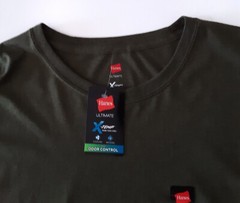 Hanes Mens Ultimate X-Temp T-Shirt Size XL Crew Neck Short Sleeve Heather Green