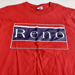 Vintage Reno Nevada T Shirt Mens Large Red Delta Pro Weight Short Sleeve