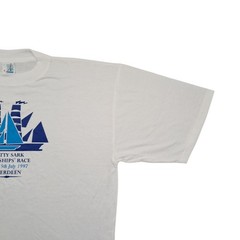 JTS T Shirt L Men’s White Vintage CUTTY SARK Tall Ships Race 1997 Graphic Retro