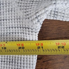 Urban Outfitters Henley Thermal Shirt Sz L White Marled Casual Preppy 90s Winter
